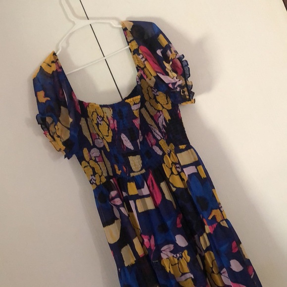 Woman’s Katy Ireland colorful stretchy spring abstract all over print maxi dress - Picture 14 of 17